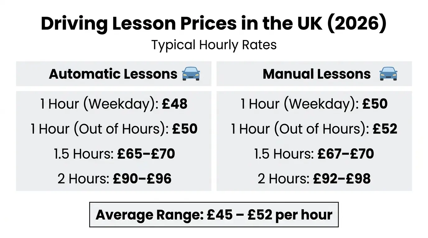 How Much Do Driving Lessons Cost in the UK? 